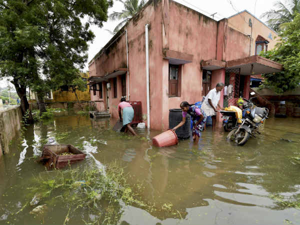 பல இடங்களில் மழை நீர் 