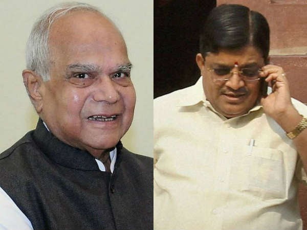 AIADMK MP Maitreyan mets Governor of Tamilnadu Banwarilal Purohit AIADMK MP Maitreyan mets Governor of Tamilnadu Banwarilal Purohit