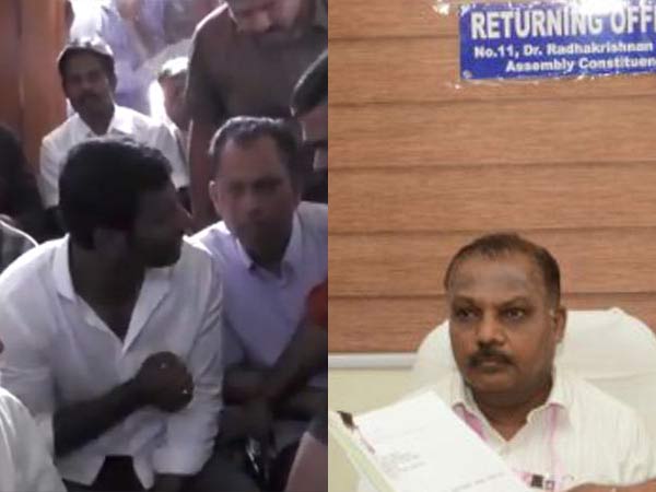 விஷாலின் வேட்புமனு நிராகரிப்பு விஷாலின் வேட்புமனு நிராகரிப்பு