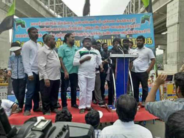  INTJ conducts agitation at Chennai, Trichy, Coimbatore and Madurai airports seeking death penalty for Babri masjid demolishers