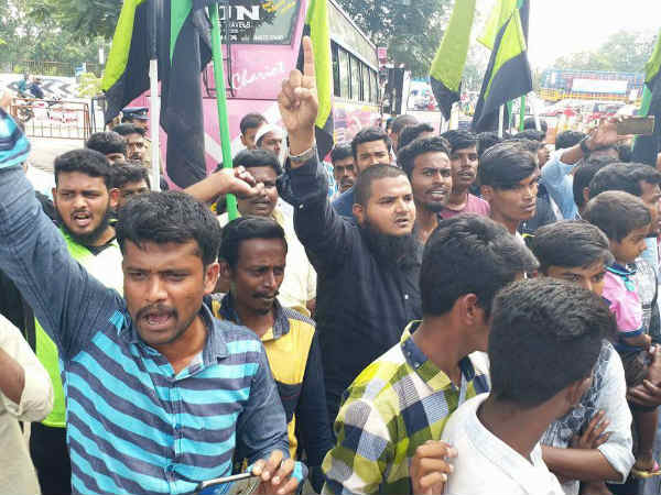  INTJ conducts agitation at Chennai, Trichy, Coimbatore and Madurai airports seeking death penalty for Babri masjid demolishers