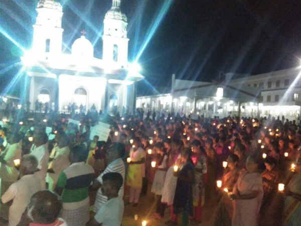 Protest continuous by Fourth day on Fishermen Rescue in Kanyakumari village 