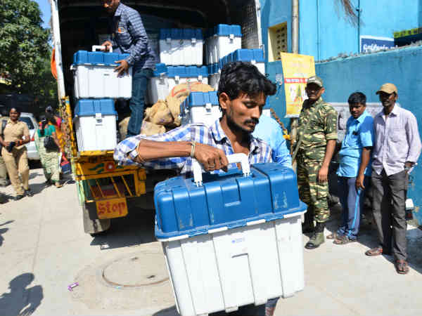 Voting machines are sent to RK Nagar Constituency after the Inspection 