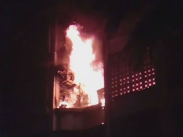 நள்ளிரவில் தீ விபத்து 