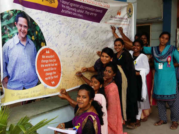 Sri Arunodayam did campaign on World Down Syndrome Day in Chennai 