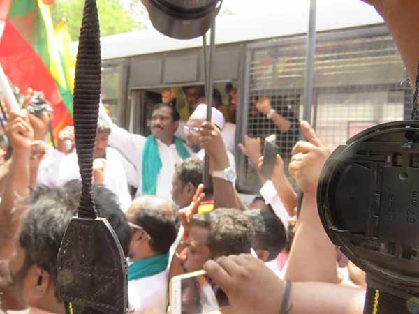 TN Political leaders started rally towards Neikunnam to stop ONGCC works TN Political leaders started rally towards Neikunnam to stop ONGCC works