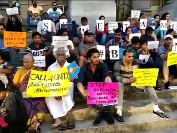 Australian Tamils protest on Cauvery Australian Tamils protest on Cauvery