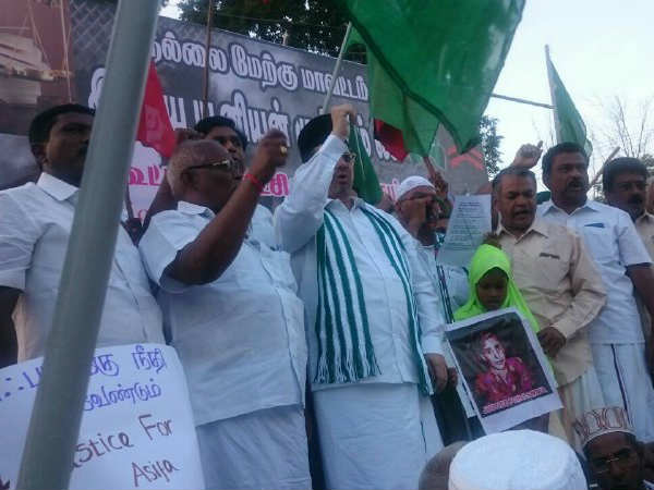  Indian Union Muslim League Party protest in Kadayanallur