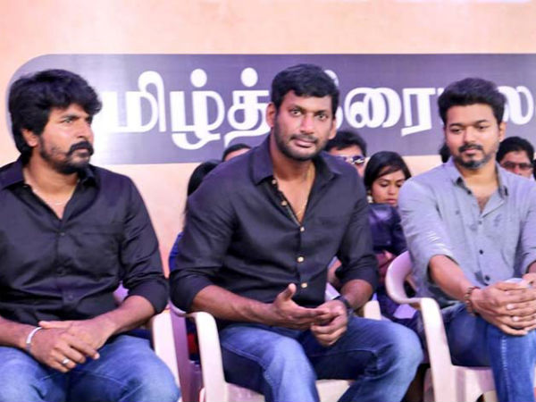 Tamil film industrys token protest for Cauvery 