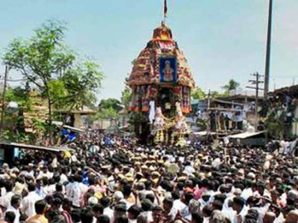 todayis car festival in samayapuram mariyamman temple in tiruchirapalli district