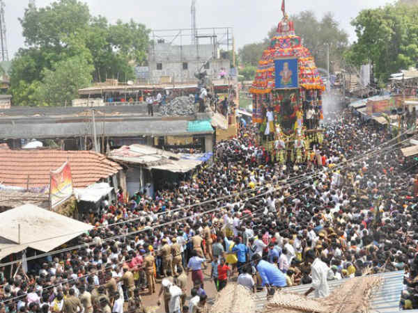 todayis car festival in samayapuram mariyamman temple in tiruchirapalli district