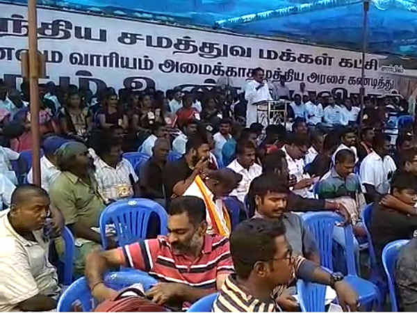 Sarathkumar Protest at Chepauk for Cauvery 
