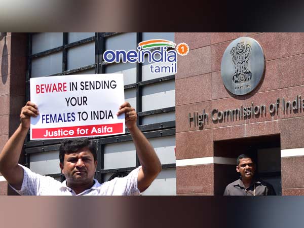 Social Activist Protest Outside Indian Embassy In Colombo 