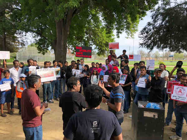 America SanFransisco Tamils Protesting against Sterlite 