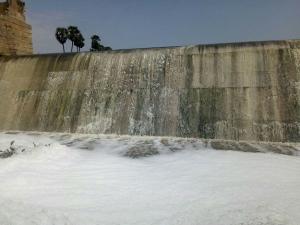 அணையில் சாயகழிவுநீர்