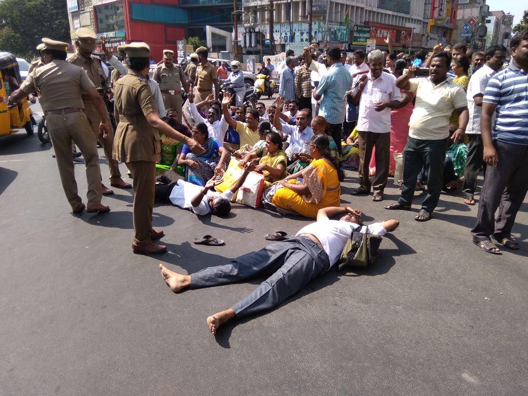 physically challenged teacher dead in Chennai protest 