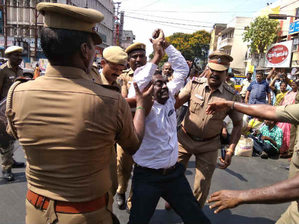 Jacto Geo protest: Police protection on the high at Chennai 