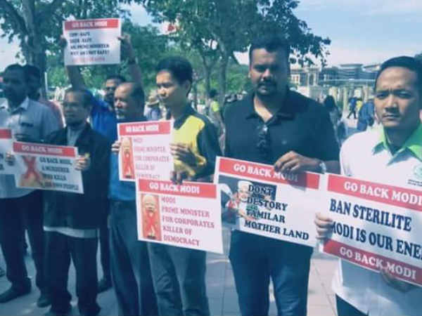 Malaysia Tamils protest against Modi in Malaysia