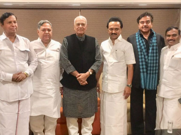 Yashwant sinha meets karunanidhi and stalin 