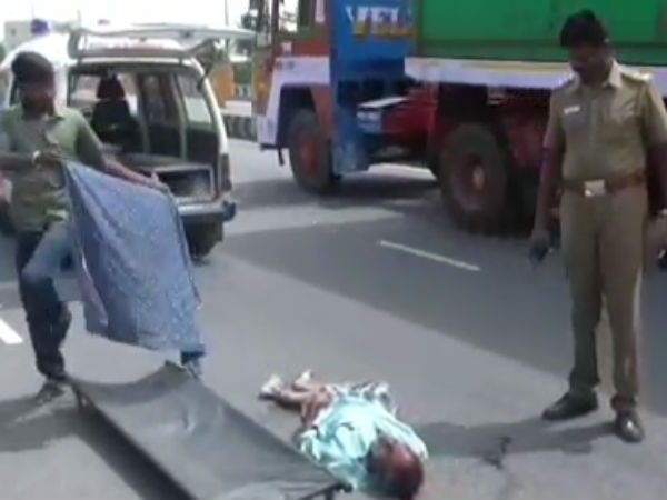 A luxury car kills the old man in Krishnagiri 