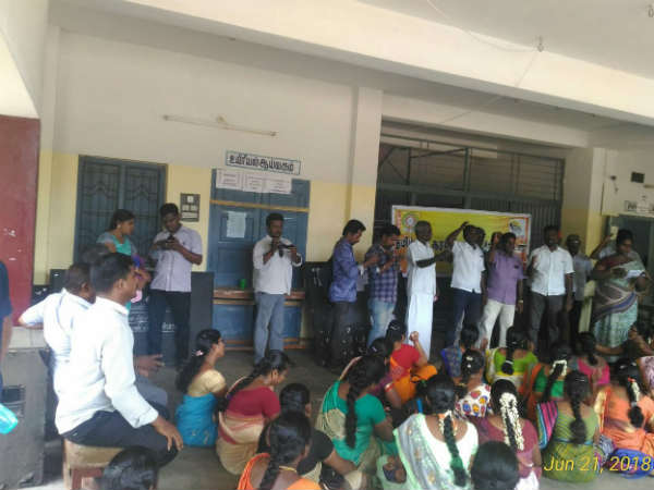 TN Teachers protest new transfer order 