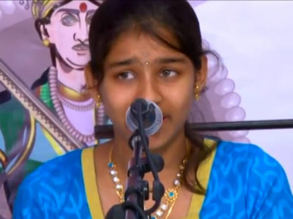 A Dubai Tamil student participates in the Chennai Karnatic music program A Dubai Tamil student participates in the Chennai Karnatic music program