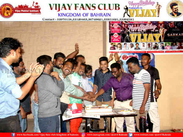 Vijay Makkal Iyakkam celebrates the stars birth day in Bahrain Vijay Makkal Iyakkam celebrates the stars birth day in Bahrain