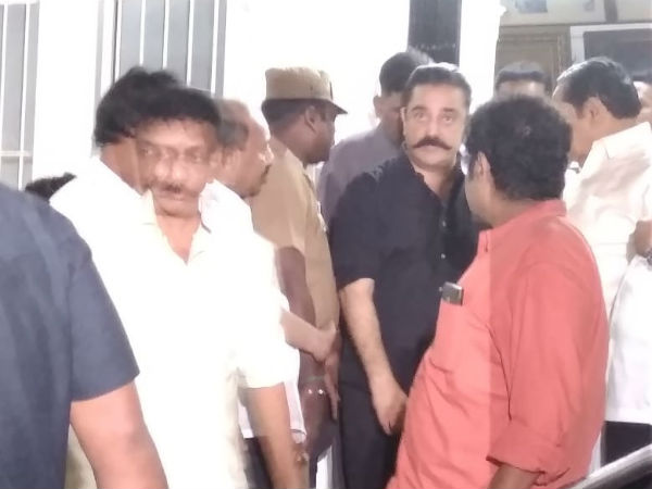 Kamal goes gobalapuram house to check DMK head Karunanidhis health condition 
