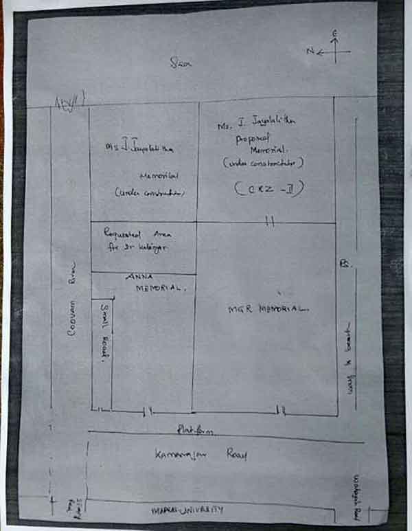 Karunanidhis Samadhi is going to construct in this place 