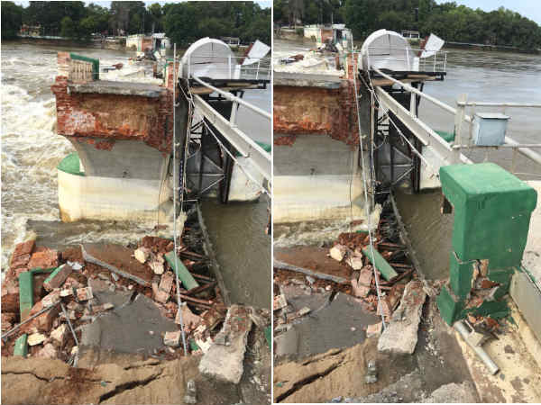  Trichy istrict collector Rajamani says, the broken birdge of Mukkombu dam will be repaired within a week