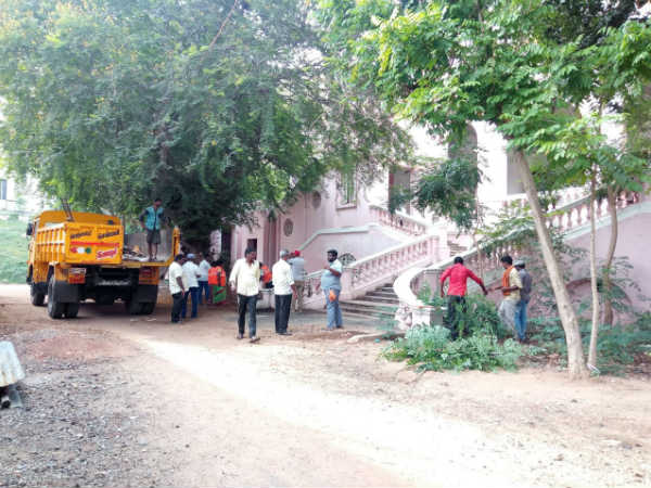 Police officials review in Rajaji Hall 