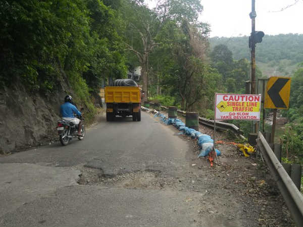 Rain havoc road damage in Kerala 