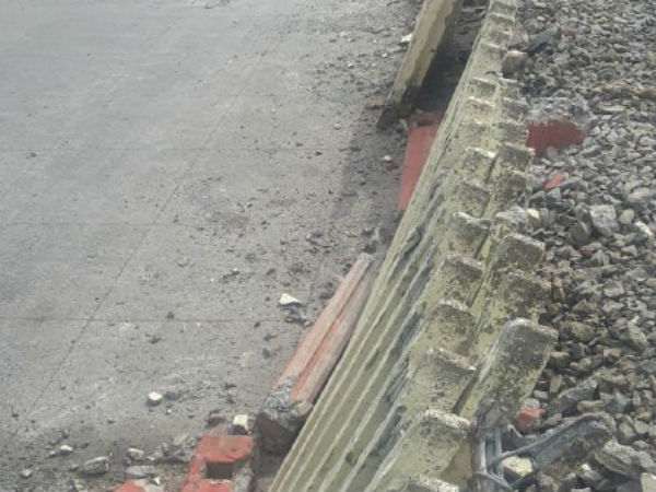 Wall in the Chennai St Thomas Mount Railway station demolished 
