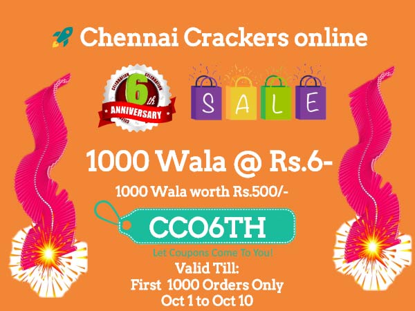 Chennai Crackers Online gives massive offers amidst Deepavali 