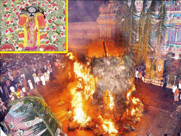karthigai deepam festival celebrated with fervour at trichy