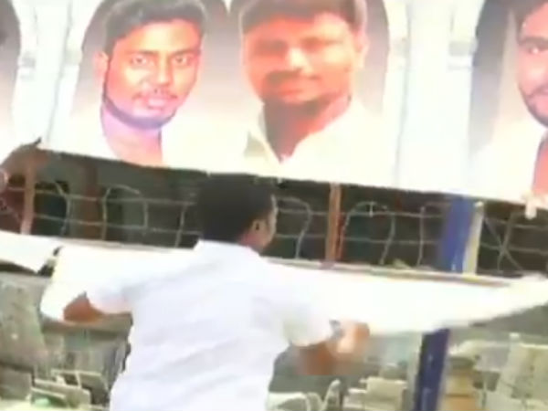 Even after Sarkar team doing re censor AIADMK doing protest in Salem 