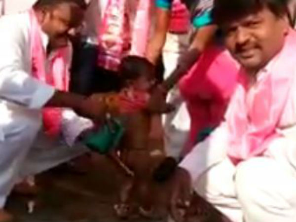 ஓடிப்போய் தூக்கினார் 