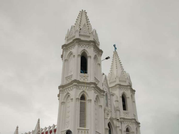 Velankanni church gets damage due to cyclone Gaja 