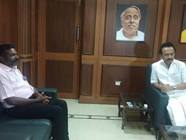 ஸ்டாலின்-திருமா சந்திப்பு 