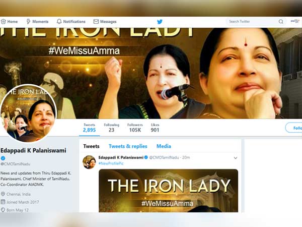 Tamilnadu CMs new DP of Twitter profile gets the limelight 