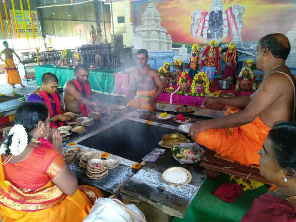 Aruthra special flowers yagam and Pournami day special three Yagam 