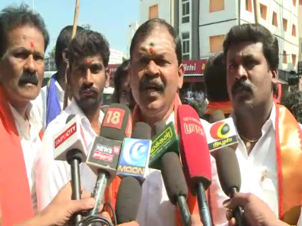 Hindu Makkal Katchi Demonstration in Coimbatore 