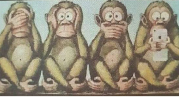 One new monkey added to Three wise monkeys list 