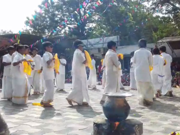 One of the most popular south indian festival pongal, celebrated in school, coimbatore 
