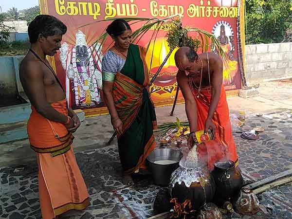 Samathuva pongal celebration at Danvantri peedam Walajapet