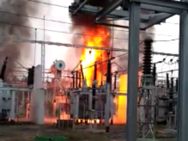 Transformer blasted in Avinasi Transformer blasted in Avinasi