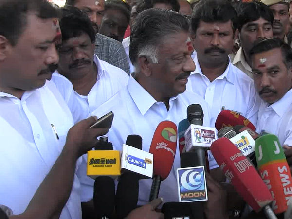 பேட்டியளித்த ஓபிஎஸ் 