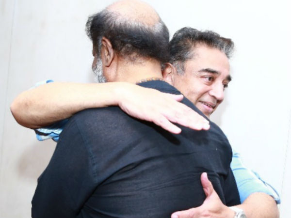 Rajini Kanth meets Kamal Haasan to invite for his daughters wedding 