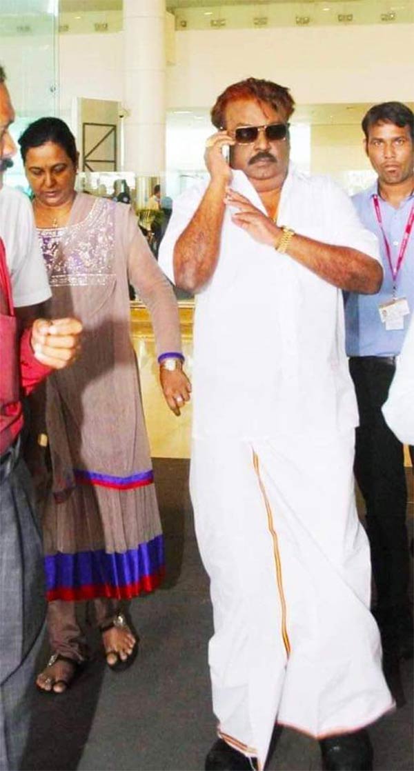 Dmdk leader vijayakanth returns to chennai today after treatment in us 