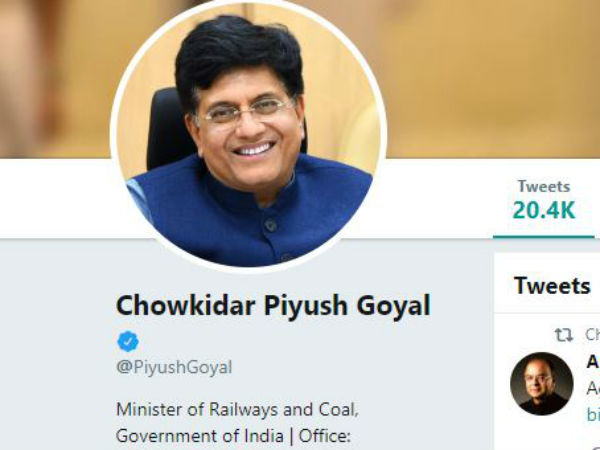 BJP leaders changes their name in twitter 